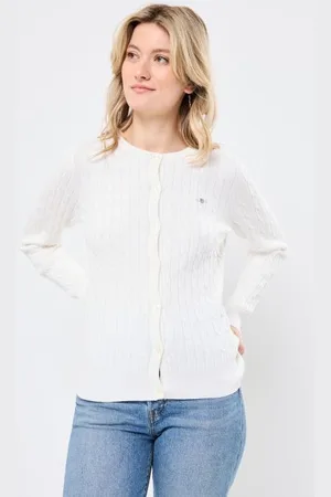 GANT Vêtements STRETCH COTTON CABLE CARDIGAN