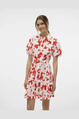 VERO MODA Vêtements VMDICTHE 2/4 SHORT VOLUME DRESS WVN GA