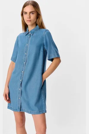 Object Vêtements OBJFRAME 2/4 RE DENIM DRESS NOOS