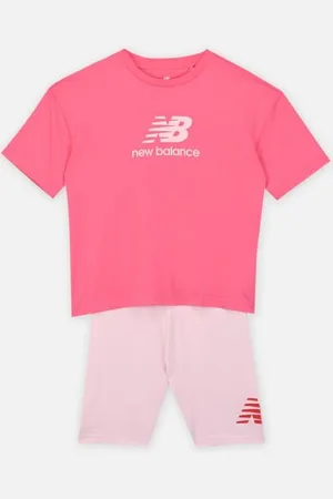 New Balance Vêtements New Balance Stacked Logo Tee and Cycle Short Set