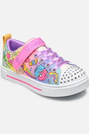 Skechers Baskets Twinkle Sparks - Heather Char pour Enfant