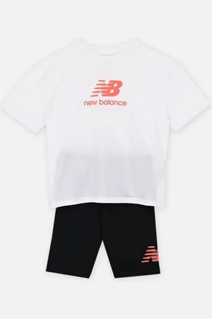New Balance Vêtements New Balance Stacked Logo Tee and Cycle Short Set
