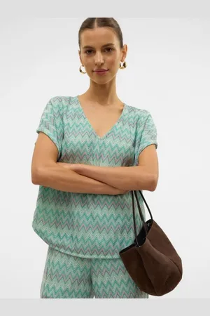 VERO MODA Vêtements VMDICTE SS V-NECK TOP JRS GA VO