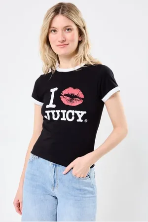 Juicy Couture Vêtements Single Jersey flitted ringer T-shirt