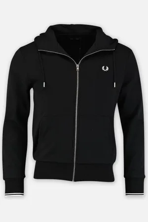 Fred Perry Vêtements Hooded Zip Through Sweatshirt