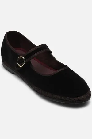 Flabelus Ballerines Mary Jane Velvet pour Femme