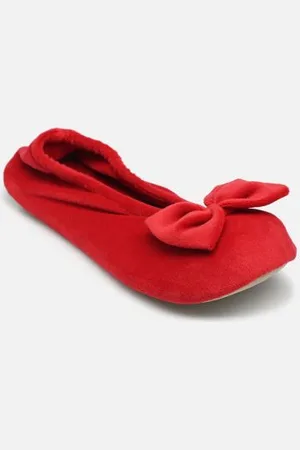 Isotoner Chaussons Ballerine Velours ??? Grand N??ud W pour Femme