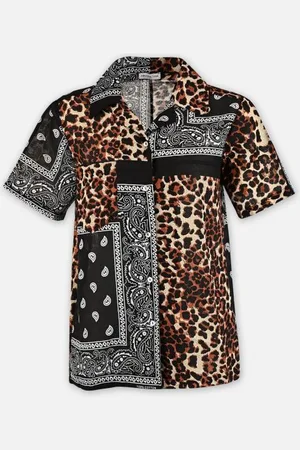 Arizona Love Vêtements Bandana Shirt Leopard Black