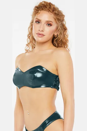 Savage X Fenty Leather Tease Vinyl Bandeau Bralette
