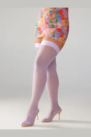 Savage X Fenty Divorce Court Thigh-High Stay-Up Stockings