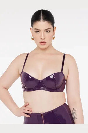 Savage X Fenty Leather Tease Vinyl Low-Cut Balconette Bra