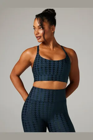 Savage X Fenty Band-It Houndstooth Low-Impact Sports Bra