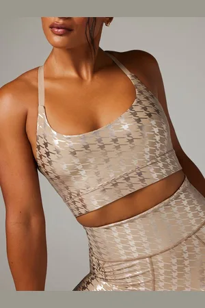 Savage X Fenty Band-It Houndstooth Low-Impact Sports Bra