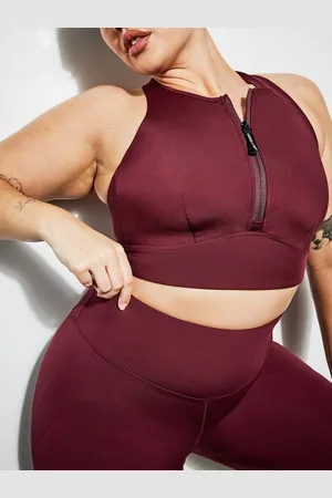 Savage X Fenty Locked & Lifted Half-Zip Medium-Impact Sports Bra