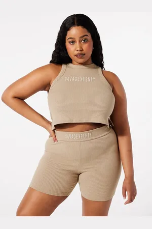 Savage X Fenty Essential Heavy Rib Cropped Logo Tank