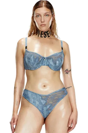 Savage X Fenty Diesel Stonewash and Lace Unlined Balconette Bra