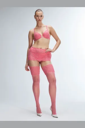 Savage X Fenty Romantic Corded Lace Thigh-High Stockings