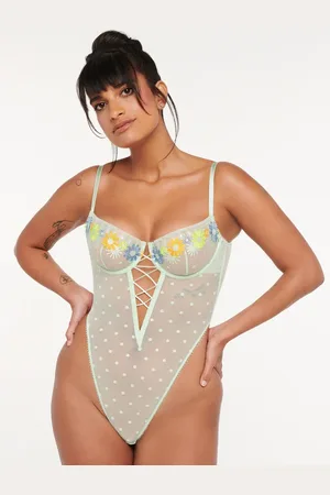 Savage X Fenty Free Spirit Floral Embroidered Teddy