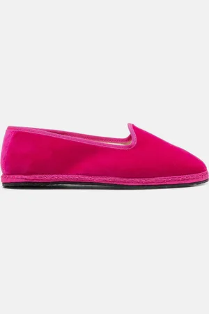 Scarosso Valentina Ciclamino Velluto - Femme Mocassins & Chaussures Plates - 35