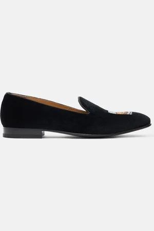 Scarosso Tom Black Velvet - Homme Friulane Slippers - 39