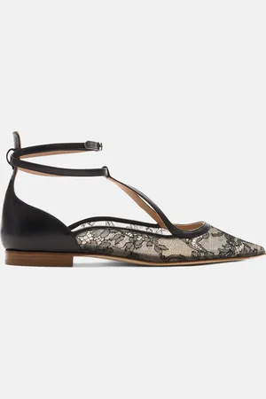 Scarosso Gae Nera Pizzo - Femme Ballerines - 35