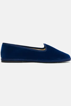 Scarosso Valentino Blu Velluto - Homme Friulane Slippers - 40