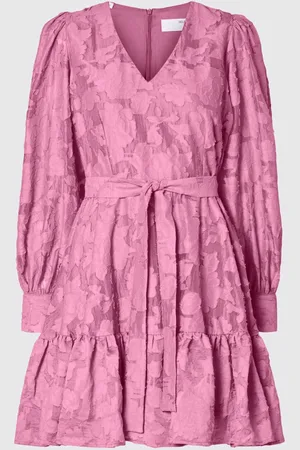 SELECTED À Manches Longues Fleuries Mini-robe