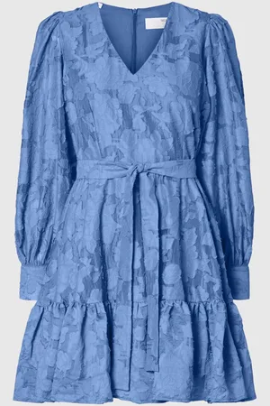 SELECTED À Manches Longues Fleuries Mini-robe