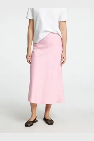 SELECTED Satin Jupe Mi-longue