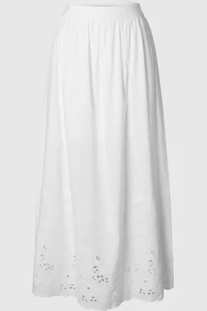 SELECTED Broderie Anglaise Jupe Longue