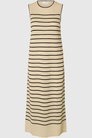 SELECTED Lin Mélangé Robe Longue