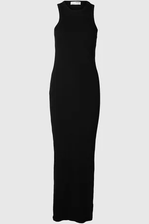SELECTED Coton Côtelé Robe Longue