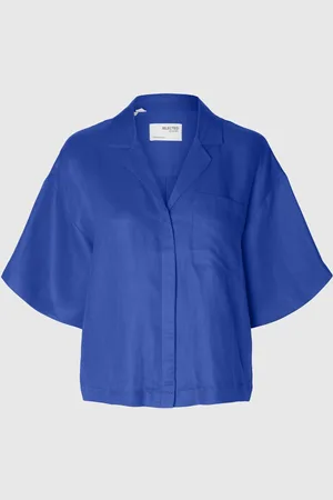SELECTED Lin Mélangé Chemise À Manches Courtes