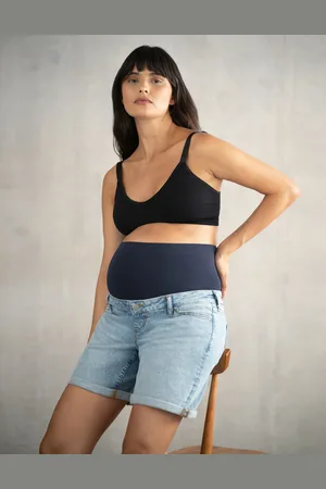 Séraphine Short au-dessus en denim extensible grossesse