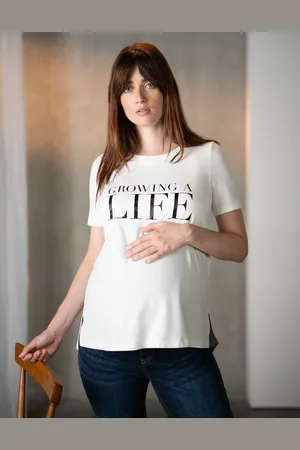 Séraphine T-shirt de maternité à manches courtes en jersey avec slogan