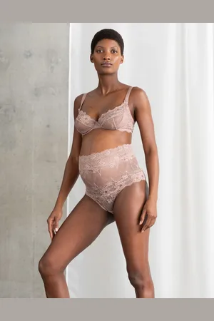 Séraphine Culotte de maternité en dentelle, sur le ventre