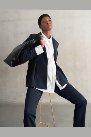 Séraphine Veste tailleur de grossesse bleu marine