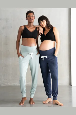 Séraphine Lot de deux Pantalon de repos de maternité - Marine et sauge