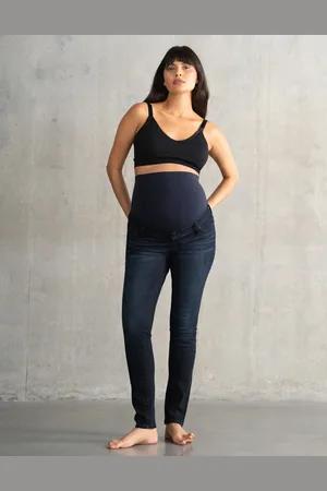 Séraphine Jean de maternité skinny indigo au-dessus du ventre
