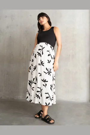 Séraphine Robe mi-longue de maternité polyvalente et élégante