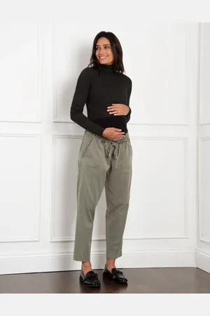 Séraphine Pantalon de jogging maternité tissé avec cordon de serrage élastiqué à la taille