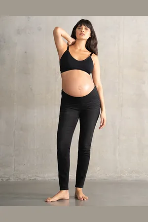 Séraphine Jean de maternité skinny avec bandeau sous le ventre bio