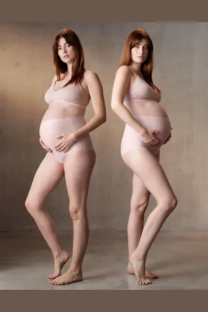 Séraphine Lot de 2 culottes hautes maternité sans-démarcation - Nude