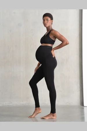 Séraphine Legging grossesse taille haute en bambou - Noir