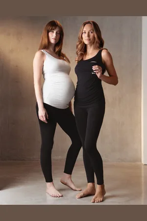 Séraphine Lot de 2 hauts grossesse et allaitement - Blanc/Noir