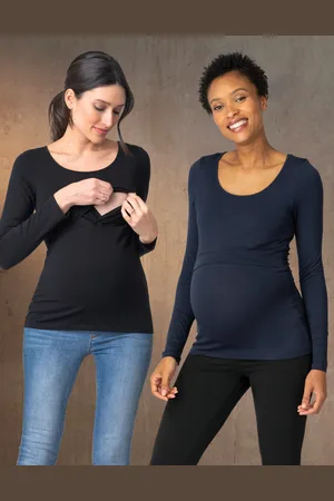 Séraphine Lot de deux t-shirts manches longues maternité et soins