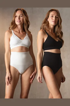 Séraphine Lot de 2 Soutien-gorge allaitement en bambou - Noir et blanc