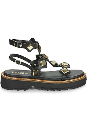 Fru.it Sandales 8715-100-HELGA-NERO-TEXANO-NEGRO