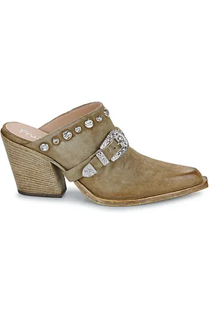 Fru.it Mules 8586-944-CUOIO-GREZZO-VELOUR-PLANET