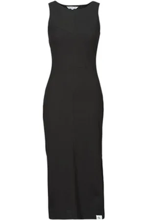 Calvin Klein Robe SEAMING LONG RIB DRESS